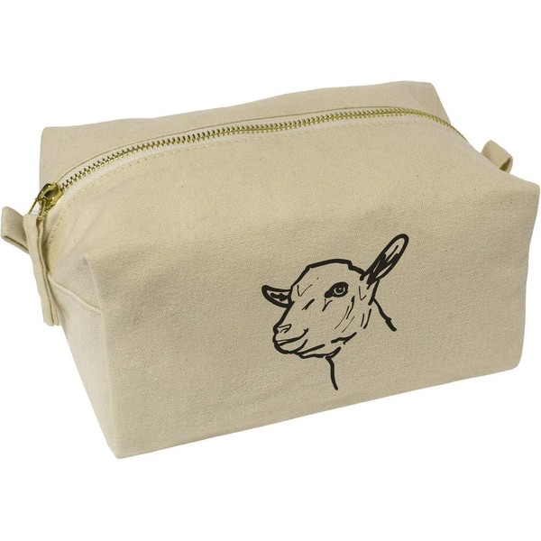 'Goat Kid' Canvas Wash Bag/Makeup Case (CS00032463)