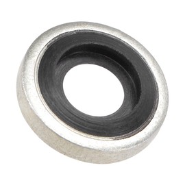 TOP-VIGOR 10Pcs Bonded Sealing Washers, M6 4.7 x 11.8 x 2mm Metal Neoprene Rubber Sealing Oil Rings, Metric Flat Ring Washers Drain Plug Gaskets for Plumbing