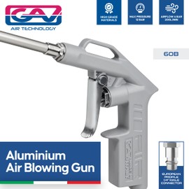 GAV Compressed Air Gun - Blow Gun - Professional Aluminium Air Gun for Compressed Air Compressor - Made in Italy - 60B - Long