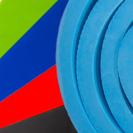 Yoga Mat Set - 4-Pack of Resistance Bands for Working Out with 1/2-Inch Workout Mat - Home Gym Starter Kit - Exercise Equipment by Wakeman (Blue)