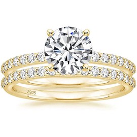 925 Sterling Silver Ring Set with Sparkling Stones in Real Silver Rings Wedding Rings for Women, Women's Engagement Rings Women's Ring Radiant Stone Eternity, Crystal Crystal Precious metal stone