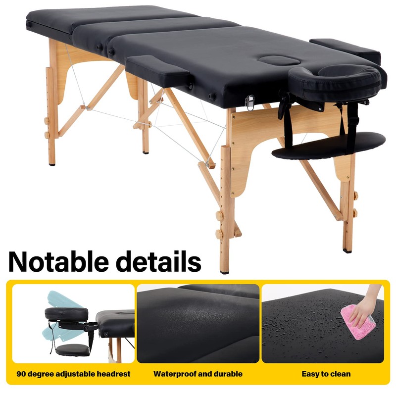 BestMassage Massage Bed Portable Massage Table 24 inch Wide Lash