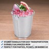 Didaey Mini Metal Buckets with Handles Galvanized Buckets 3.15 Inch