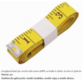 Cinta métrica de 300 cm, LINLIJIA, cinta de doble escala, para medir el peso corporal, medición corporal, tela de sastre de costura, regla flexible