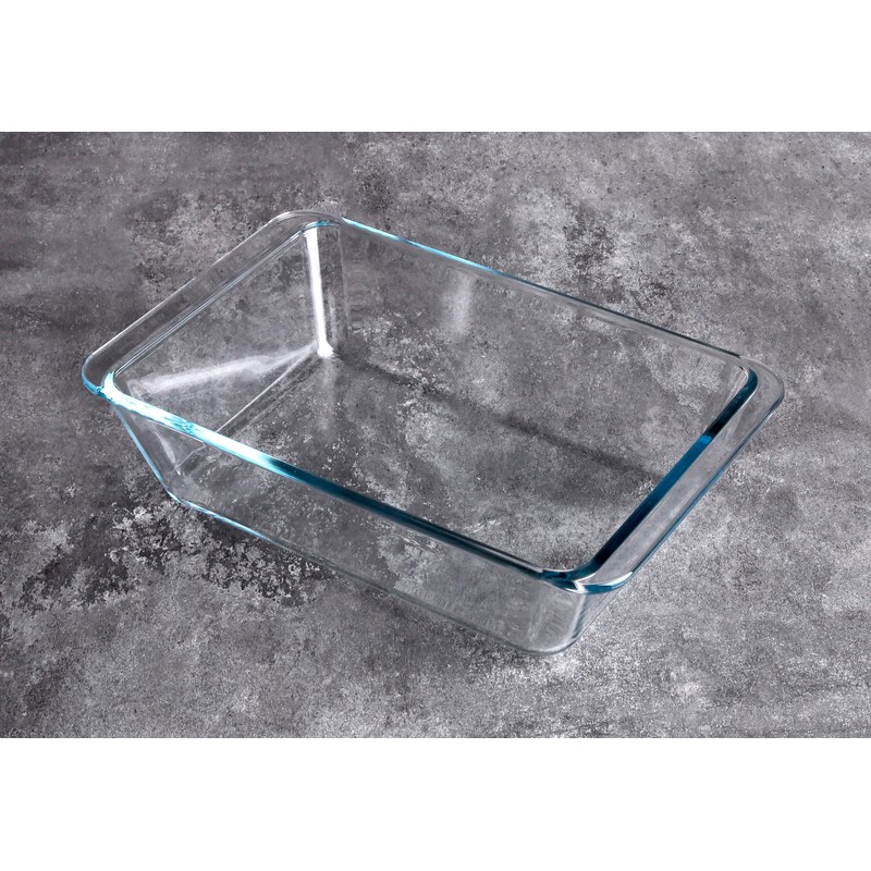 Deep Clear Glass Baking Dish, Rectangular Tempered Glass Baking Pan,