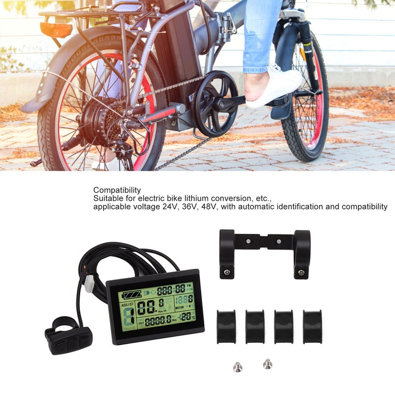 LCD3U Electric Bike LCD Display Meter ABS SM Head Electric