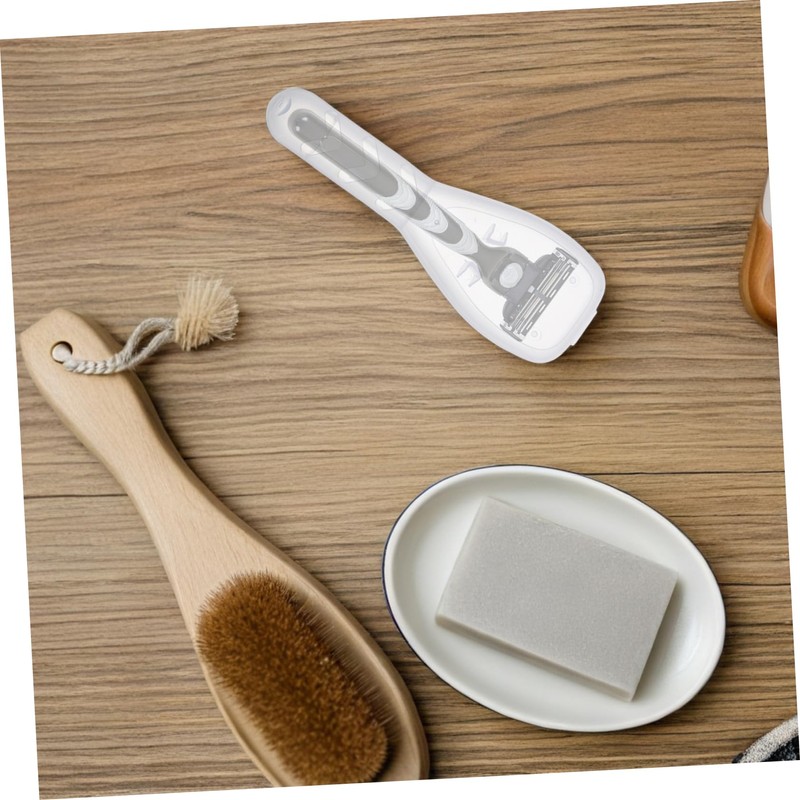 SAFIGLE 2pcs Clear Razor Protector Case Travel Container Manual Razor