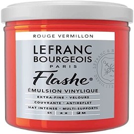 Lefranc Bourgeois Acrylic Vinyl Emulsion, Vermilion Red, 125ml Tube-Vinylfarbe