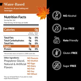 Dolce Flav Maple Extract - 1 Gallon Water-Soluble Multipurpose Flavoring Ideal for Baked Goods, Beverages, Coffee, Desserts & Ice Cream - Perfect Kitchen Gift for Holidays