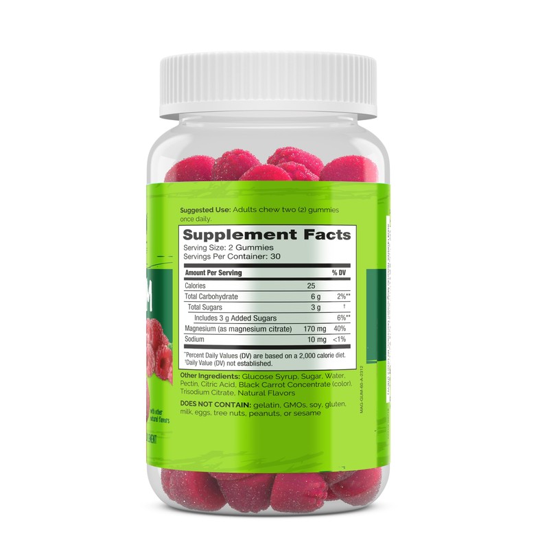 NATURELO Magnesium Citrate Gummies - for Calm & Relaxation Support,