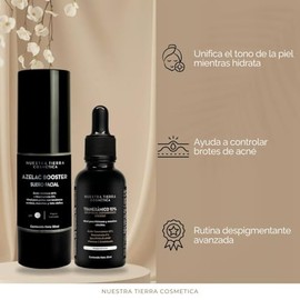 Nuestra Tierra Cosmética Kit Facial Azelac Booster 10% + Tranexámico 10%, Sérum Despigmentante, para Melasma y Manchas