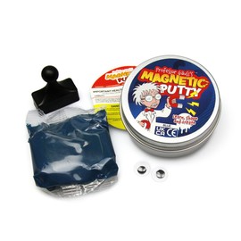 Professor Gauss™ Magnetic Putty with Skittle Magnet for Kids, Boy, Girl, Science, Learning, and Fun - Blue Goo
