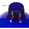 Cobalt Blue 32 oz Large Boston Round PET Plastic Bottles