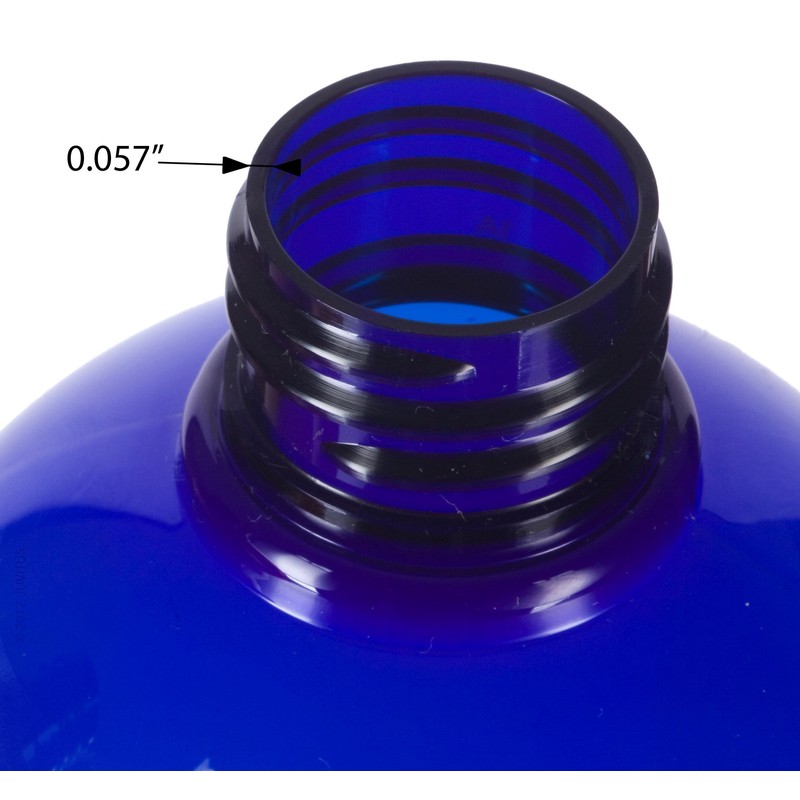 Cobalt Blue 32 oz Large Boston Round PET Plastic Bottles