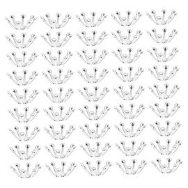 WOONEKY 50pcs Chic Flower Bud Hairpin Accessory Kit Diy Floral Craft Materials for Weddings Parties and Casual Wear Elegant Copper Hair Decor for Creative Hair Styling