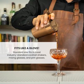 A Bar Above Antique Copper Hawthorne Strainer Cocktail – Bar Strainer Cocktail w/High Density Spring – Mirrored Antique Copper Drink Strainer - Cocktail Strainer for Boston Shakers & Mixing Glasses