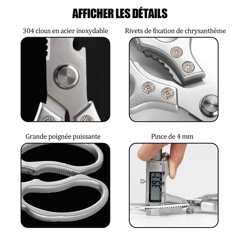 Kitchen scissors, household scissors, stainless steel, all-purpose scissors, heavy sharp