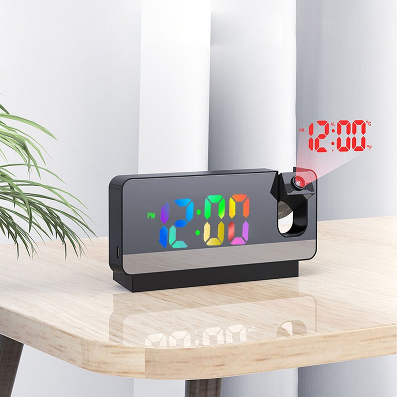 Digital Alarm Clock Temperature Display Calendar Snooze Mute Voice Activated