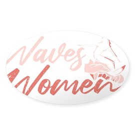 CafePress Surfer Waves Women Surfing Sticker Oval Car Bumper Sticker