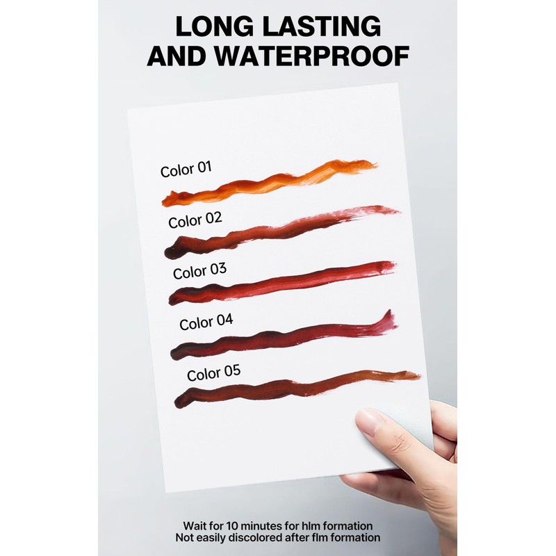 Matte Peel Off Lip Liner Set, Long Lasting Waterproof Lip