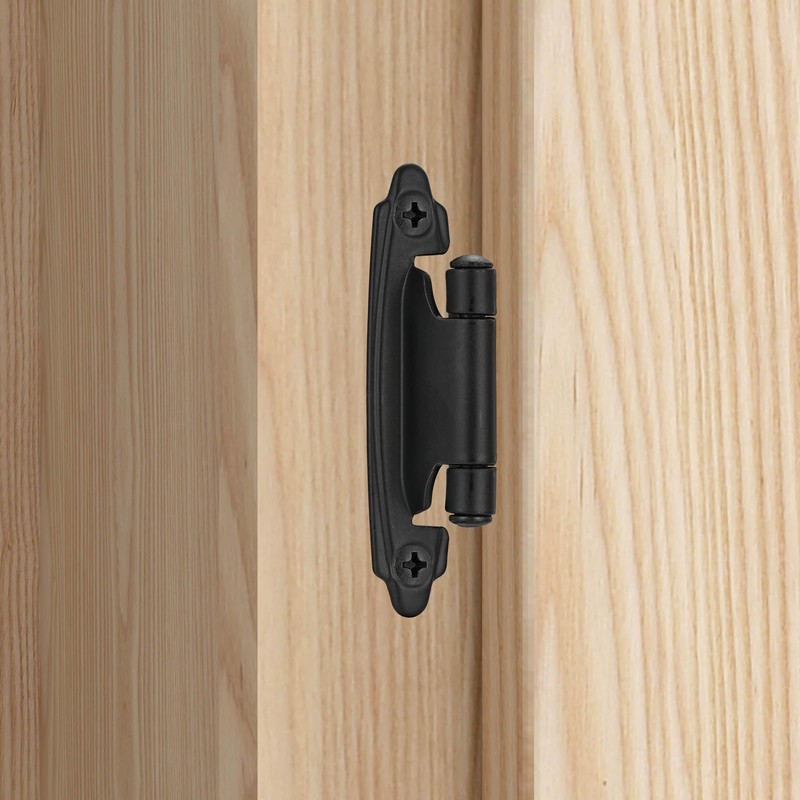 Vallecloud 10 Pack (5 Pair) 3/8" Inset Matte Black Self