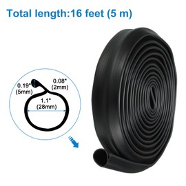 uxcell 16 Feet Garage Door Seal Bottom Weather Seal, P-Bulb Rubber Weather Stripping for Weatherproofing, Buffering, Seal Replacement Overhead Door