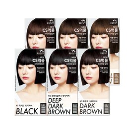 CS Ink 꽃을든남자 CS먹물 프리미엄 새치커버 염색약 염모제 6종 x 4개 [자연갈색(N6) x 4개] Flower Holding Man CS Ink Premium Gray Hair Cover Dye 6 Types x 4 Packs [Natural Brown (N6) x 4 Packs]