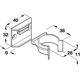 HD 5pk Kitchen Kick Board/Plinth Clips & Bracket - Heavy Duty 30mm Diameter