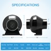 iPower 4 Inch 230 CFM Inline Duct Ventilation Fan Quiet