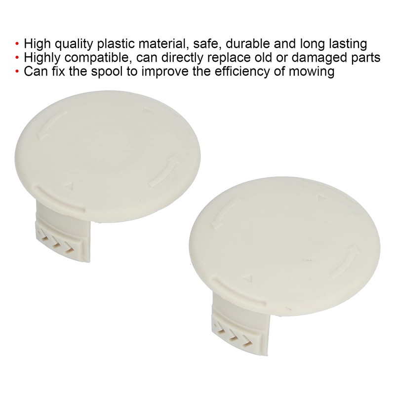 2Pcs Plastic Spool Caps 993373001 for Trimmer - Wear Resistant