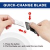 WORKPRO Folding Utility Knife, Heavy Duty Metal, Quick Open Botton