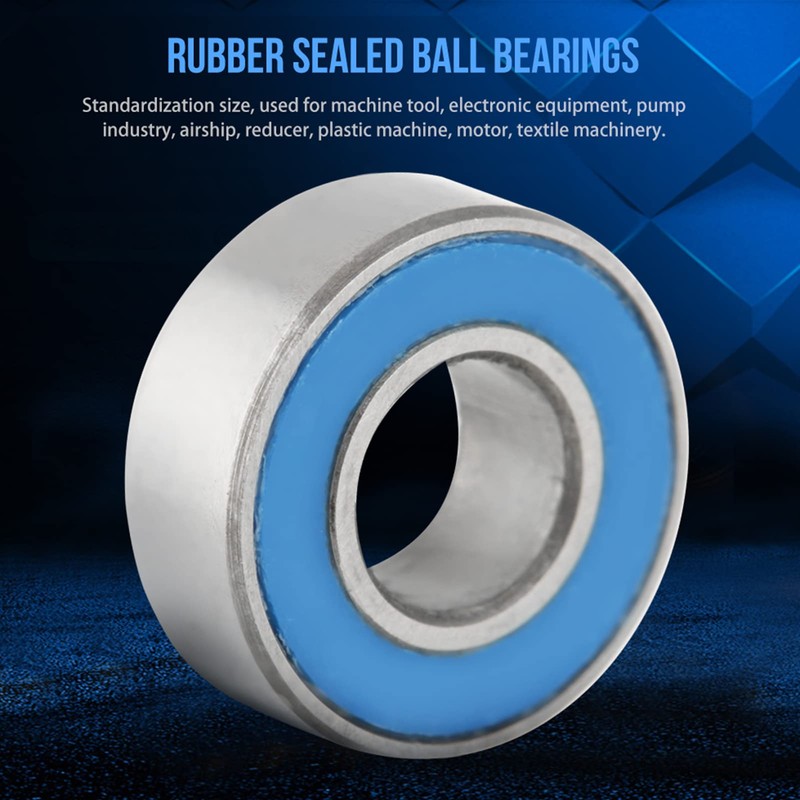 25PCS Set MR115-2RS Blue Metal Rubber Shield Ball Bearings 5*11*4mm