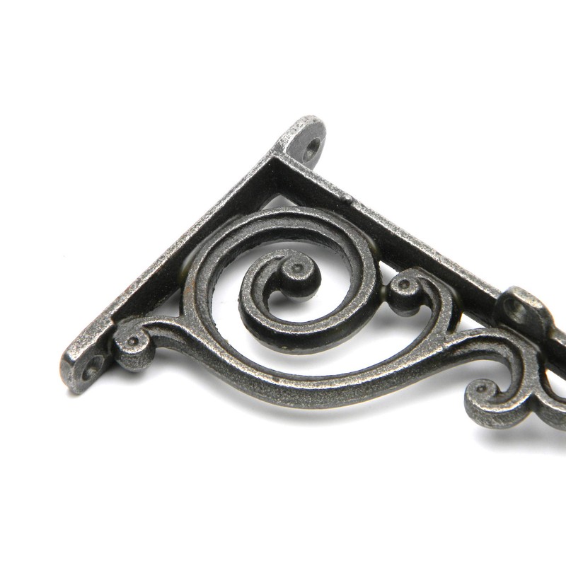 Oakcrafts - Pair of Tiny Shelf Brackets Antique Cast Iron