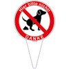 Sign with German Text "Hier bitte nicht!" [German Language] 180