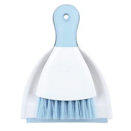 Dust pan Broom Brush Dustpan - Small Broom and Dustpan Set,Mini Broom and Dustpan,Small Dustpan and Brush Set for Home Cleaning, Sofa, Desk, Guinea Pig Cage, Cat Litter etc.（Light Blue）