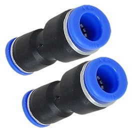 TA-VIGOR 2 Pack 10mm to 8mm Push Fit Pneumatic Quick Fittings, Air Line Tube Connectors, 2-Way Straight Pneumatic Connector Air Hose Fittings for Air Compressors and Automation Systems