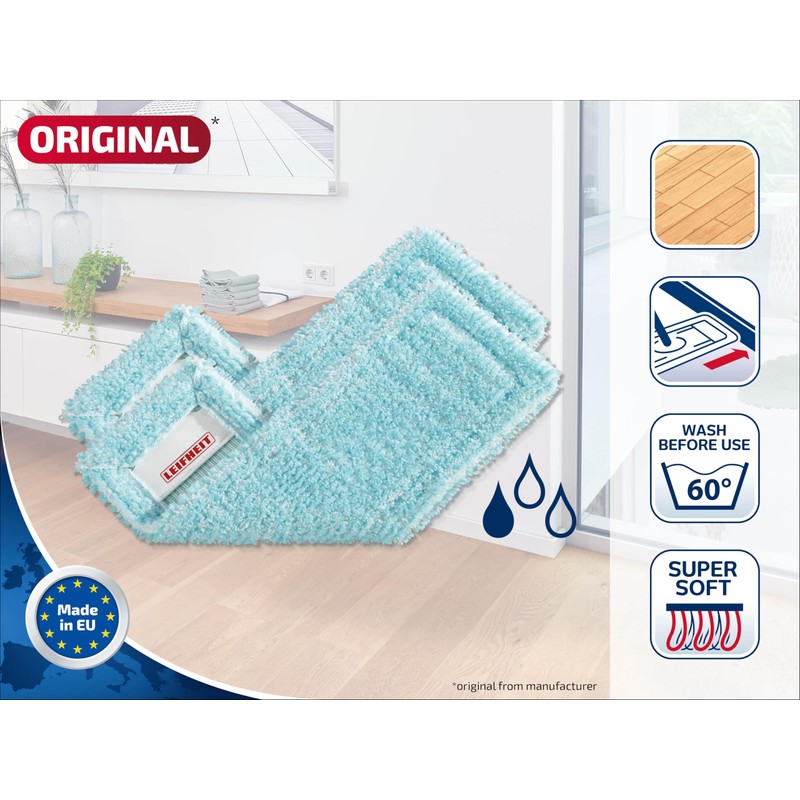Leifheit Set of 2 Profi XL super soft Mop Covers