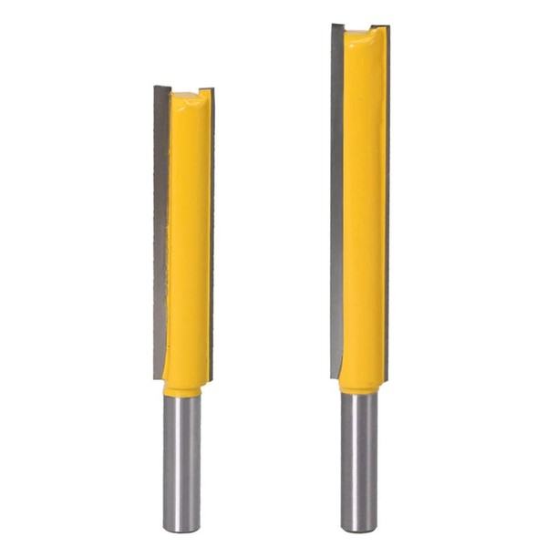 Gasea 2pcs 8mm Shank Extra Long Straight Router Bit 2"