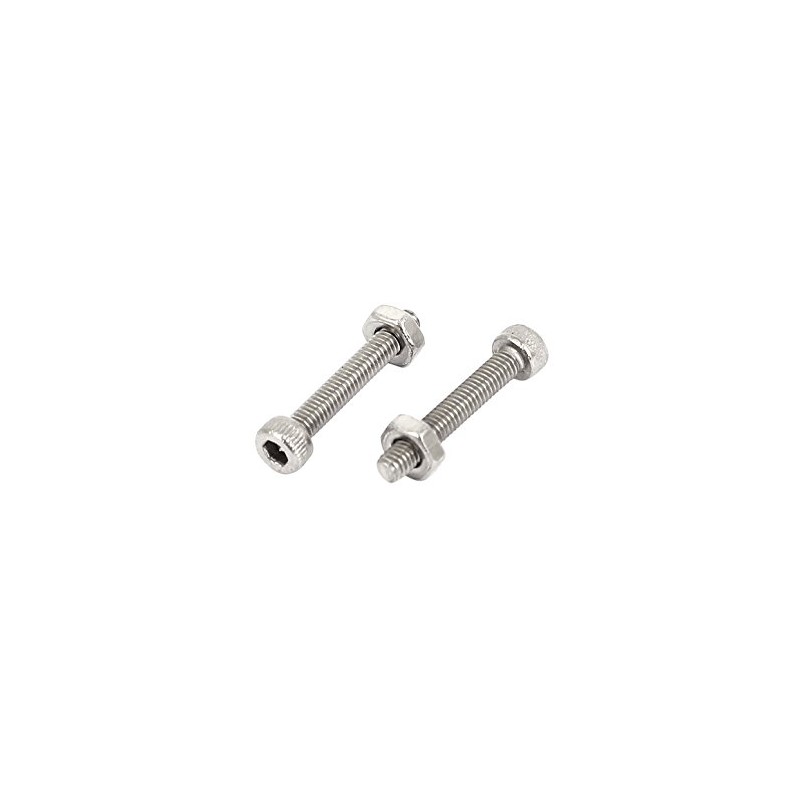 Sourcingmap M2.5x16mm Hex Socket Head Knurled Cap Screws Bolts Nuts