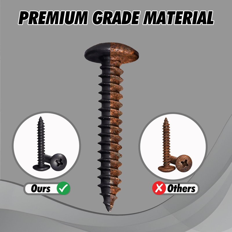 30 Pcs Black Interior Trim Screws #8 M4.2-1.41,fits for Ford