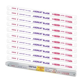 JUGREAT 10" Hacksaw Blades Replacement Bi-Metal,Bi-Metal Safe Flex Metal ,High Speed Steel Ground Teeth -24TPI (10 Pack)