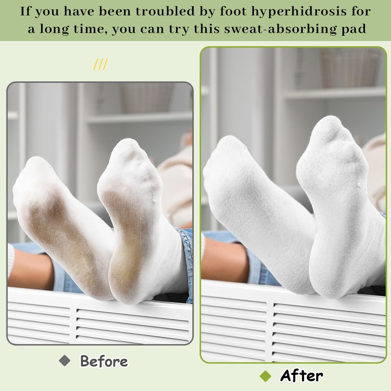 Chicingyou 100 Pcs Foot Sweat Pads Hyperhidrosis Sweat Absorbing Patch