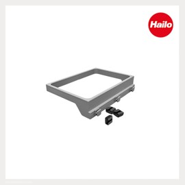 Hailo Holder 3603981 for Inner Bucket 1102429 Light Grey 2.5 Litres | Plastic Holder for Waste Bin | Spare Part Bin | Dimensions: 152 x 115 x 30 mm | Original Accessories (Light Grey)