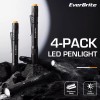EverBrite 4PCS LED Pocket Pen Light Flashlight Aluminum Flashlight 8