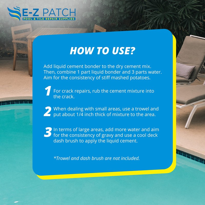 E-Z Patch 2 White Swimming Pool Deck Repair Patch -