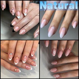 Lifextol 504PC Gel X Nail Tips Almond Shape Fake Nails Short Acrylic Nails Tips for Press on Nails, 12 Sizes Soft Gel Nail Tips Full Cover Clear Nail Tips Artificial Fingernails False Nails Extension