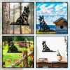WADORN German Shepherd Metal Yard Art Decor, Dog Animal Silhouette