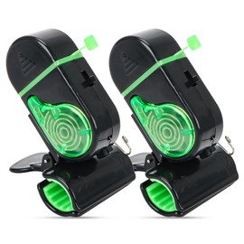 Pack of 2 Bite Alarms, Fishing Bell, Bite Alarm for Fishing, 2025 Fishing Rod Alarm with LED Light and Sound, Suitable for Fishing Sticks, Portable Bite Sensor