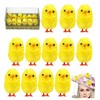 SRV Hub 12Pcs Easter Chenille Chicks, Small Chicks for Easter