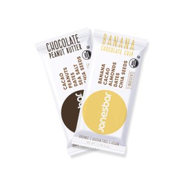 JONESBAR, Fruit & Nut Bar, Organic, Vegan, Gluten Free, Simple Snack Bar, 1.7 oz (Pack of 12 Bars) (Chocolate Lovers Variety)